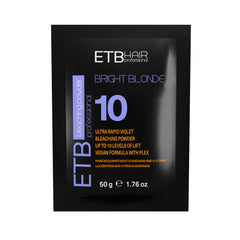 ETB Hair Bright Blonde Violet Plex 10 – Professional Vegan Bleaching Powder, Lightens up to 10 Levels