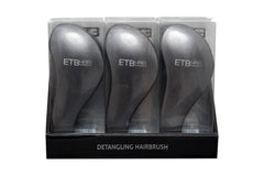 ETB Hair Professional Black Detangling Hair Brush Display Holder 9 Pcs