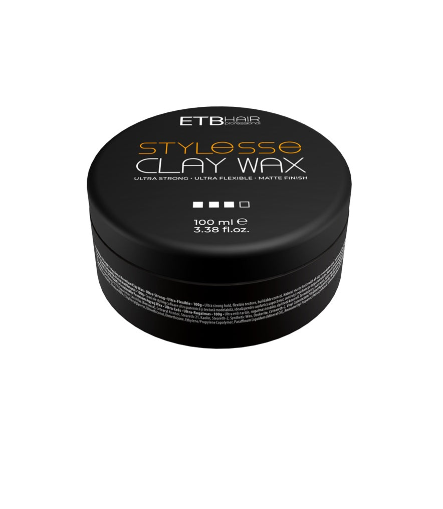 ETB Hair Stylesse Premium Clay Wax – Professional Hair Wax with Ultra-Strong Hold and Matte Finish, 100ml