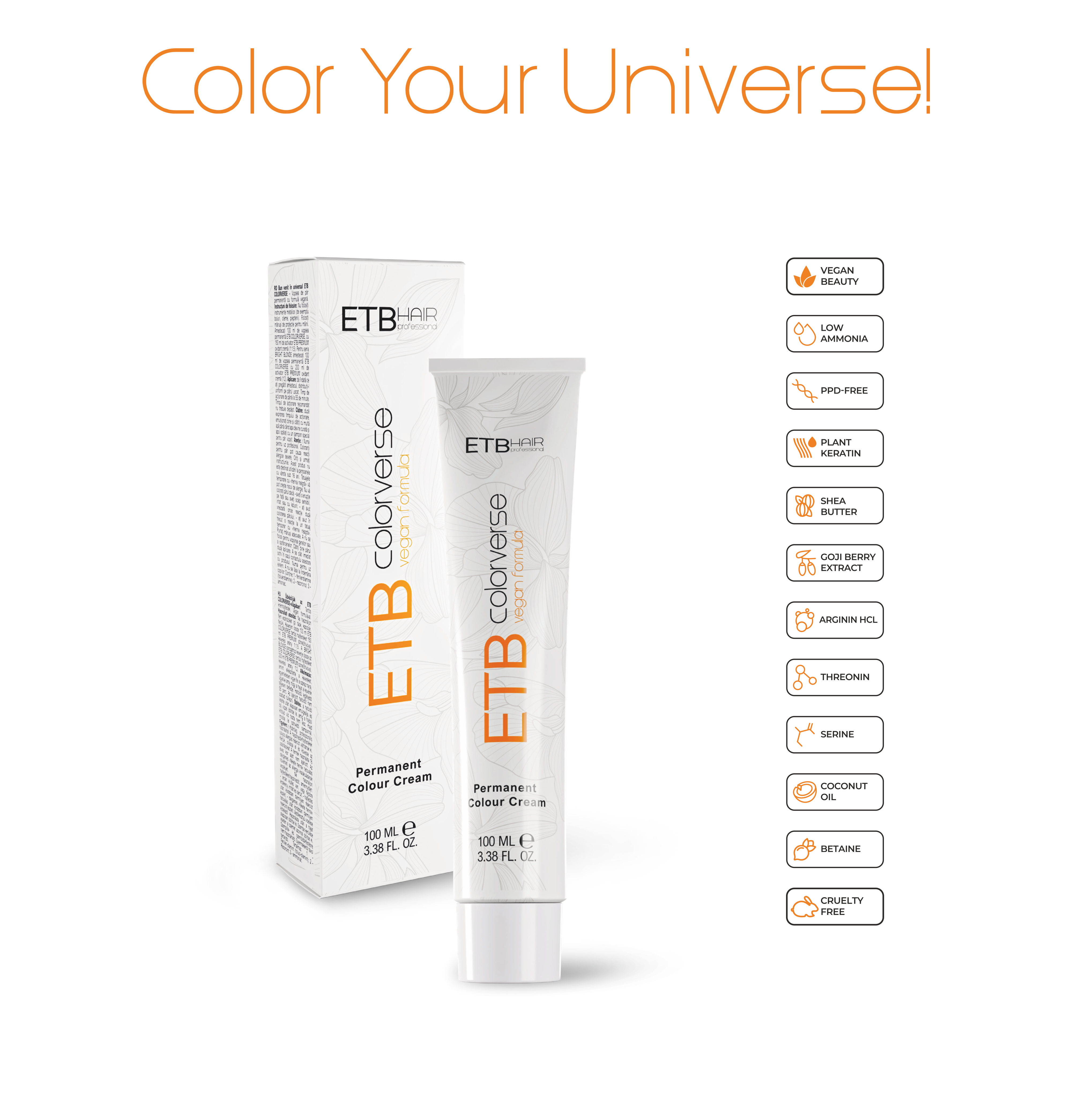 ETB Hair ColorVerse Professional Hair Dye Color Catalog – 117 Shades