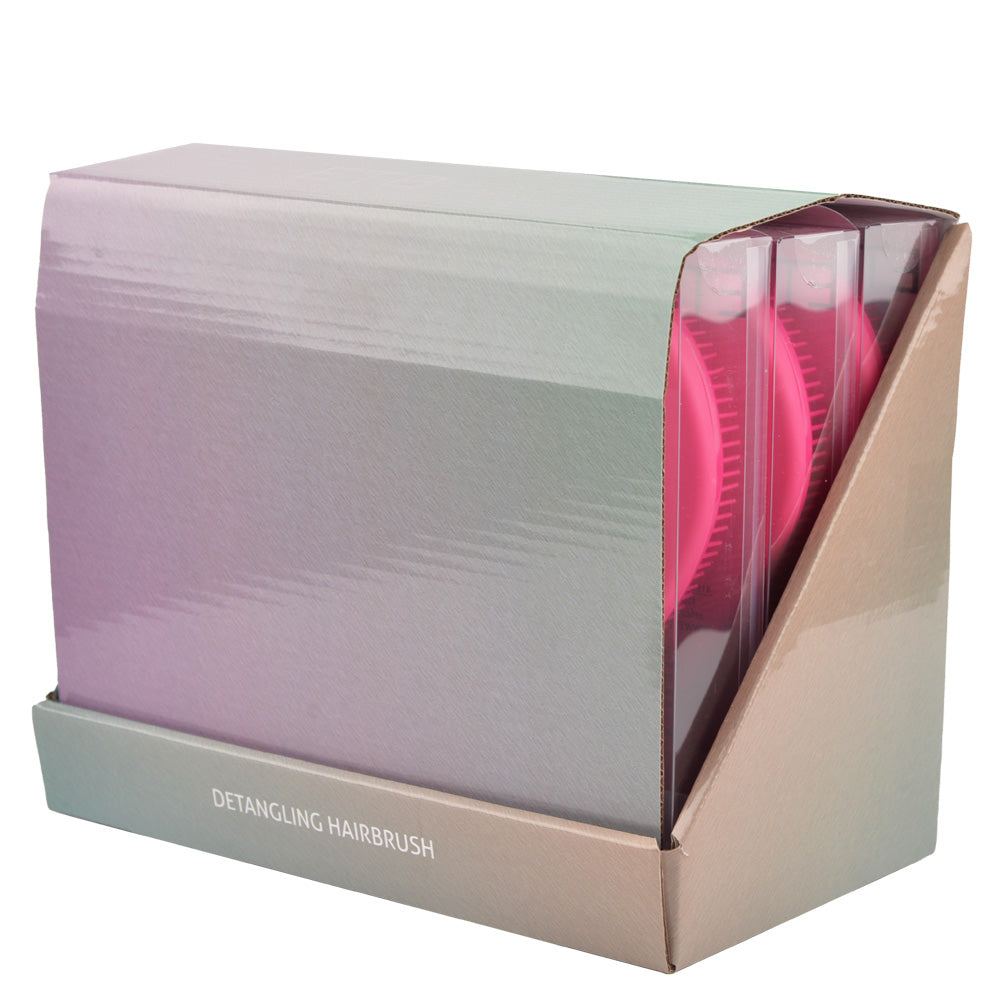 ETB Hair Professional Display with 9 Pink Detangling Brushes
