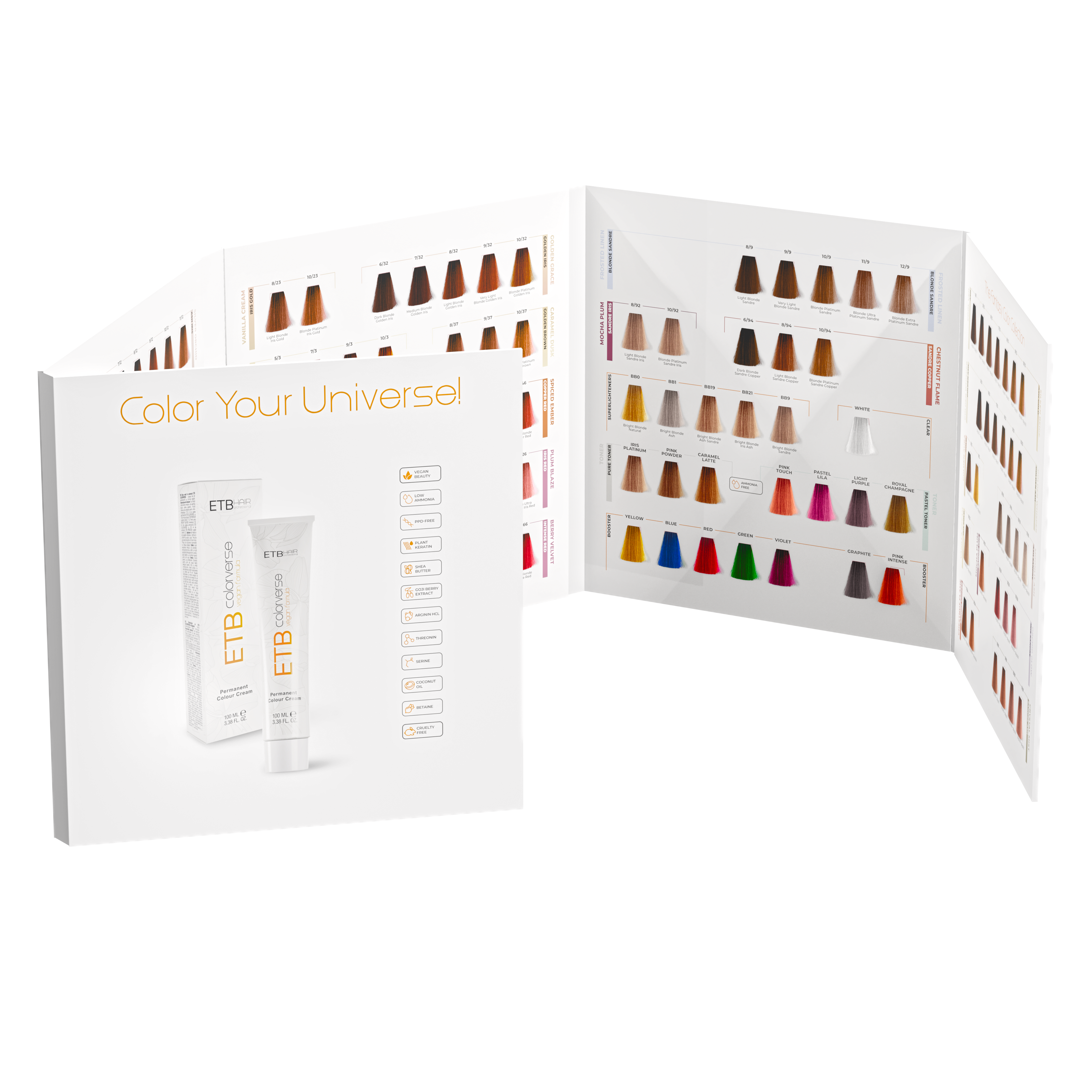 ETB Hair ColorVerse Professional Hair Dye Color Catalog – 117 Shades