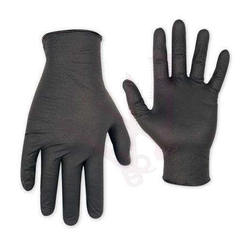 ETB Disposable Black Nitrile Gloves S 100pcs