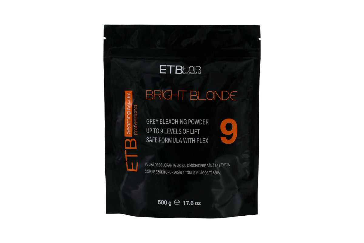ETB Hair Professional Premium Bright Blonde Grey Bleaching Powder 9 Level 500g